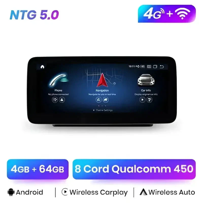 Radio Android do Mercedes-Benz C-Klasa W204 S204 C204 Dedykowany (2011-2018) CarPlay Android Auto 4G WiFi GPS DSP Ekran