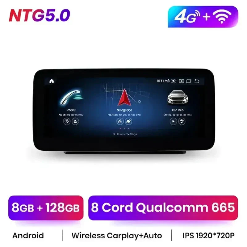 Radio Android do Mercedes-Benz C-Klasa W204 S204 C204 Dedykowany (2011-2018) CarPlay Android Auto 4G WiFi GPS DSP Ekran