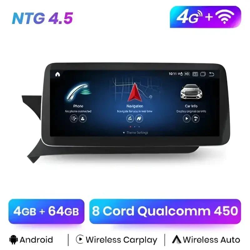 Radio Android do Mercedes-Benz C-Klasa W204 S204 C204 Dedykowany (2011-2018) CarPlay Android Auto 4G WiFi GPS DSP Ekran