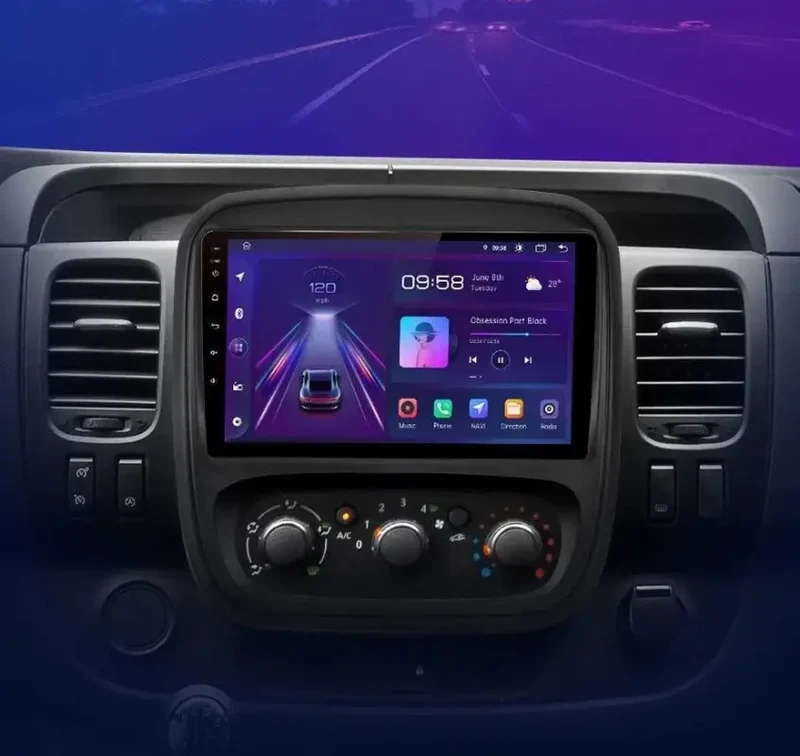 Radio Android do Renault Trafic III Opel Vivaro B 2014-2018 (2014-2021) CarPlay Android Auto 4G WiFi GPS DSP