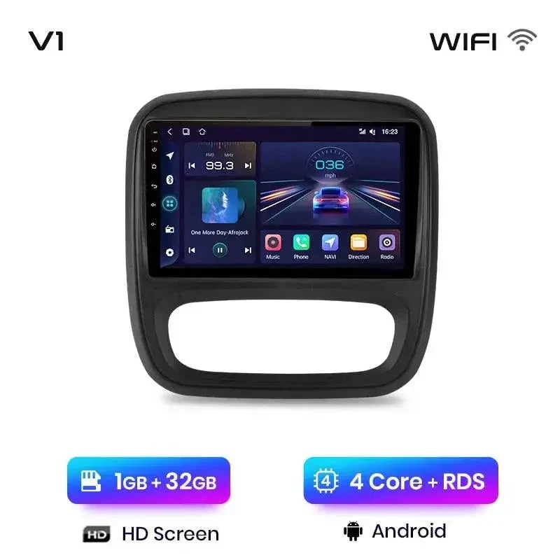 Radio Android do Renault Trafic III Opel Vivaro B 2014-2018 (2014-2021) CarPlay Android Auto 4G WiFi GPS DSP