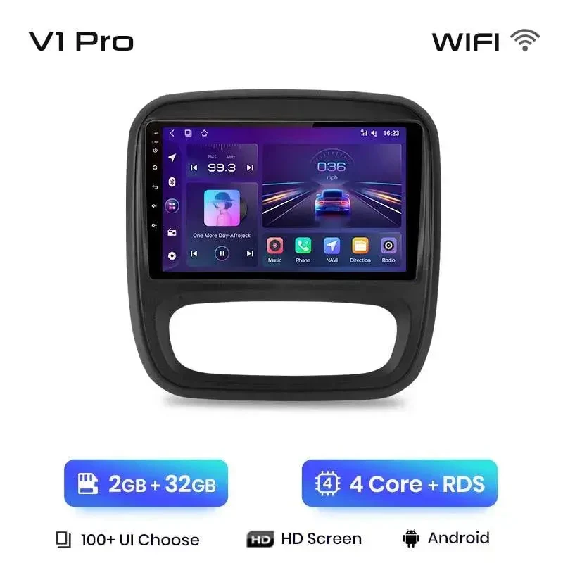 Radio Android do Renault Trafic III Opel Vivaro B 2014-2018 (2014-2021) CarPlay Android Auto 4G WiFi GPS DSP