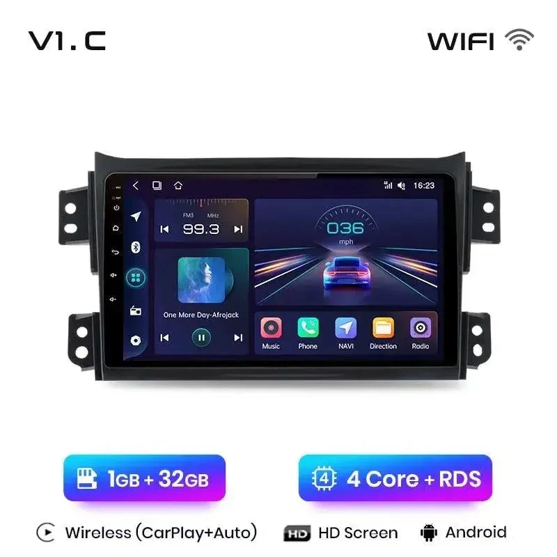 Radio Android do Suzuki Splash Ritz Opel Agila 2008-2012 (2004-2010) CarPlay Android Auto 4G WiFi GPS DSP