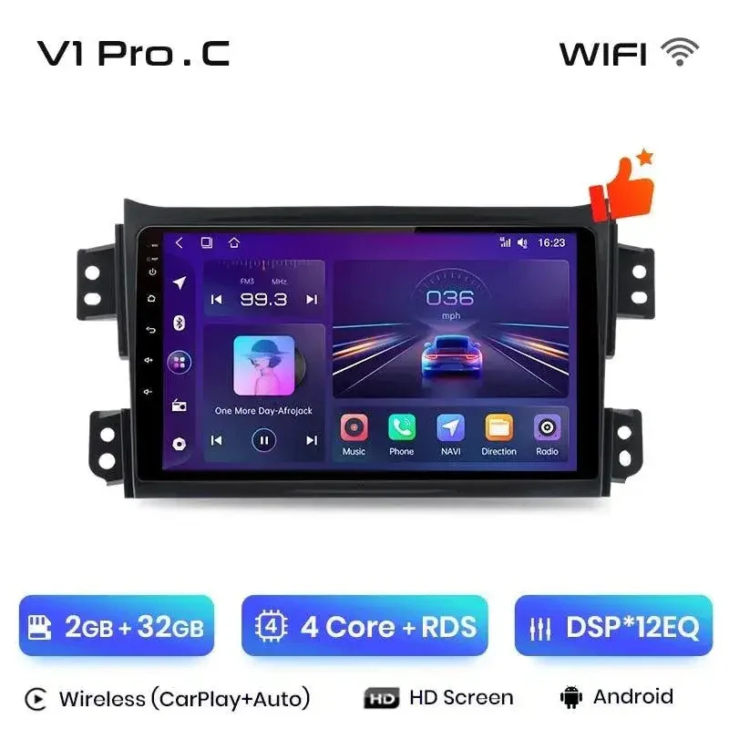 Radio Android do Suzuki Splash Ritz Opel Agila 2008-2012 (2004-2010) CarPlay Android Auto 4G WiFi GPS DSP