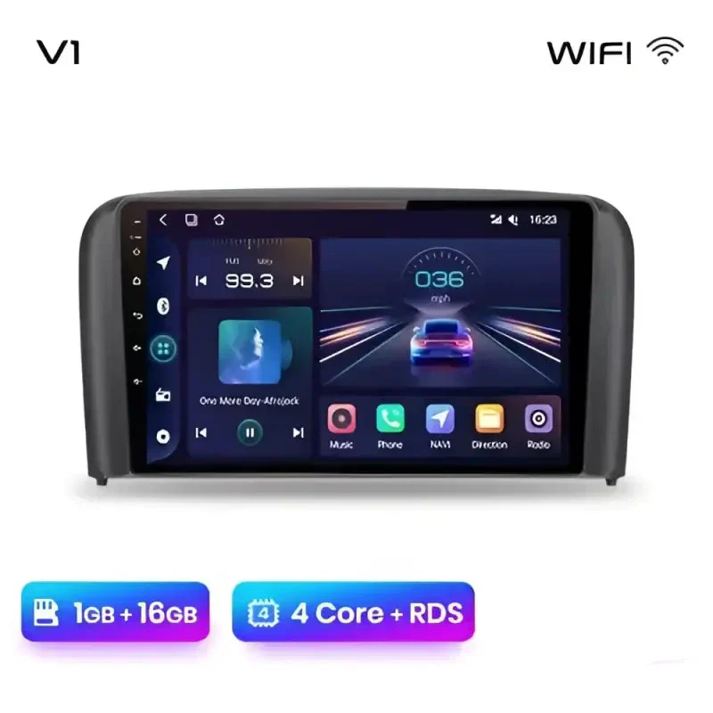Radio Android do Volvo S80 (1998-2006) CarPlay Android Auto 4G WiFi GPS DSP