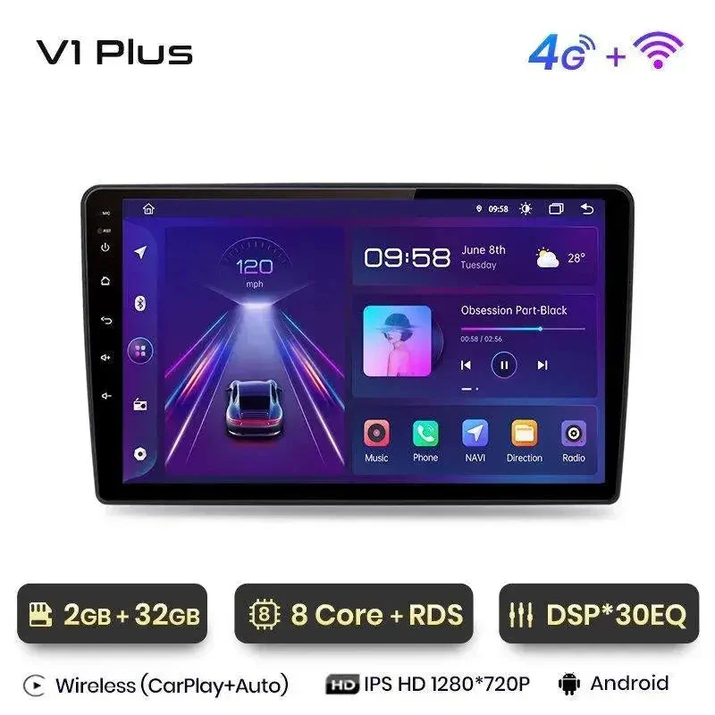 Radio Android do Renault Duster Lada Largus 2021 (2015-2020) CarPlay Android Auto 4G WiFi GPS DSP