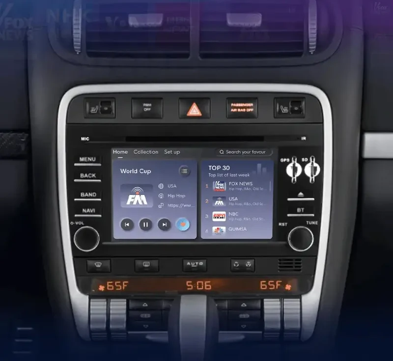 Radio Android do Porsche Cayenne GTS (2003-2010) CarPlay Android Auto 4G WiFi GPS DSP
