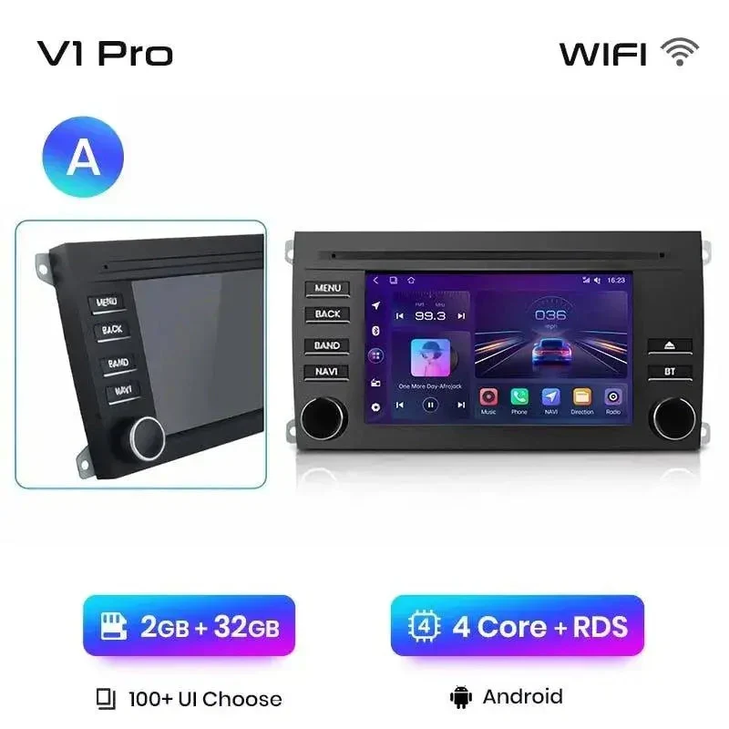 Radio Android do Porsche Cayenne GTS (2003-2010) CarPlay Android Auto 4G WiFi GPS DSP
