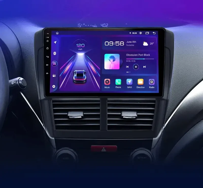 Radio Android do Subaru Forester III Subaru Impreza (2007-2013) CarPlay Android Auto 4G WiFi GPS DSP
