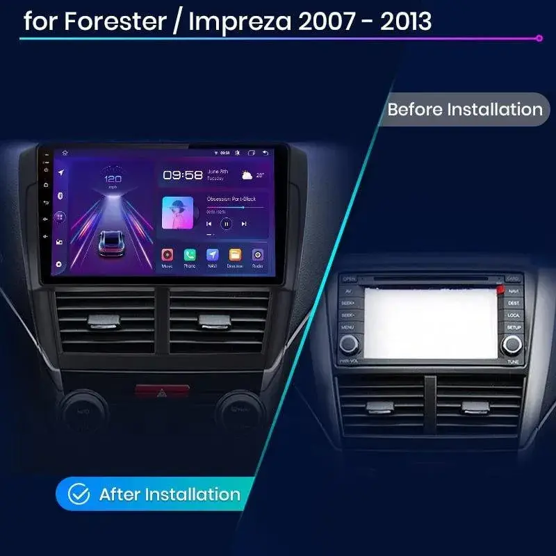 Radio Android do Subaru Forester III Subaru Impreza (2007-2013) CarPlay Android Auto 4G WiFi GPS DSP