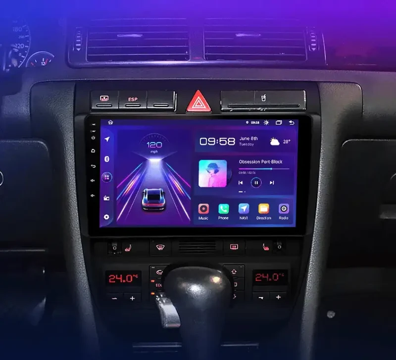 Radio Android do Audi A6 C5 (1997-2004) CarPlay Android Auto 4G WiFi GPS DSP