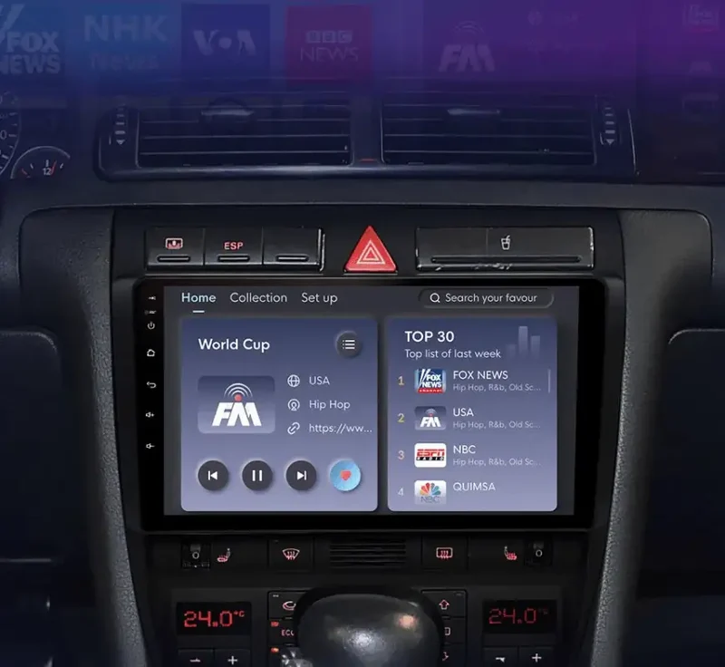 Radio Android do Audi A6 C5 (1997-2004) CarPlay Android Auto 4G WiFi GPS DSP