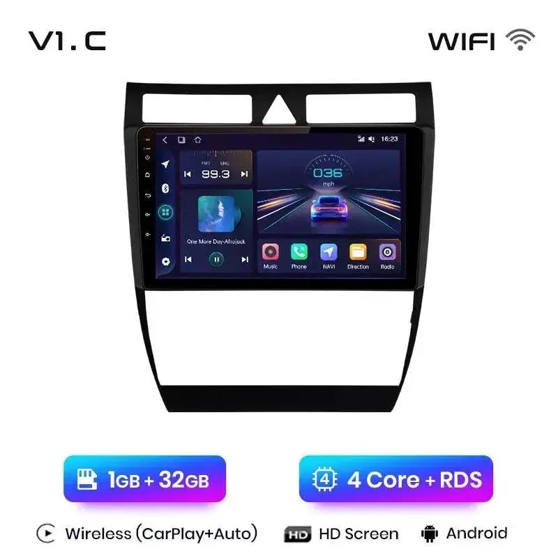 Radio Android do Audi A6 C5 (1997-2004) CarPlay Android Auto 4G WiFi GPS DSP
