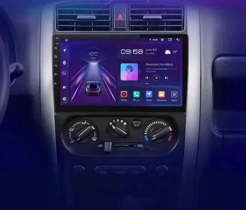 Radio Android do Suzuki Jimny III (2005-2019) CarPlay Android Auto 4G WiFi GPS DSP