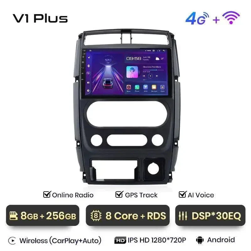 Radio Android do Suzuki Jimny III (2005-2019) CarPlay Android Auto 4G WiFi GPS DSP