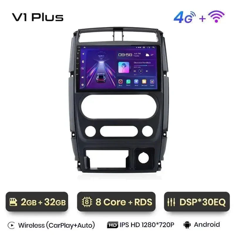 Radio Android do Suzuki Jimny III (2005-2019) CarPlay Android Auto 4G WiFi GPS DSP