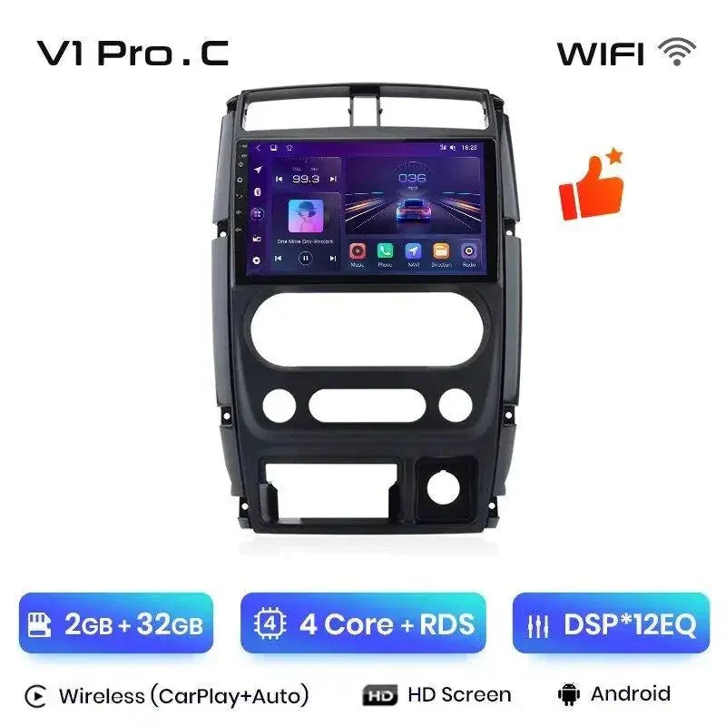 Radio Android do Suzuki Jimny III (2005-2019) CarPlay Android Auto 4G WiFi GPS DSP