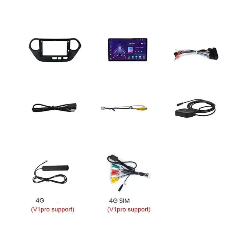 Radio Android do Hyundai Grand i10 (2013-2016) CarPlay Android Auto 4G WiFi GPS DSP