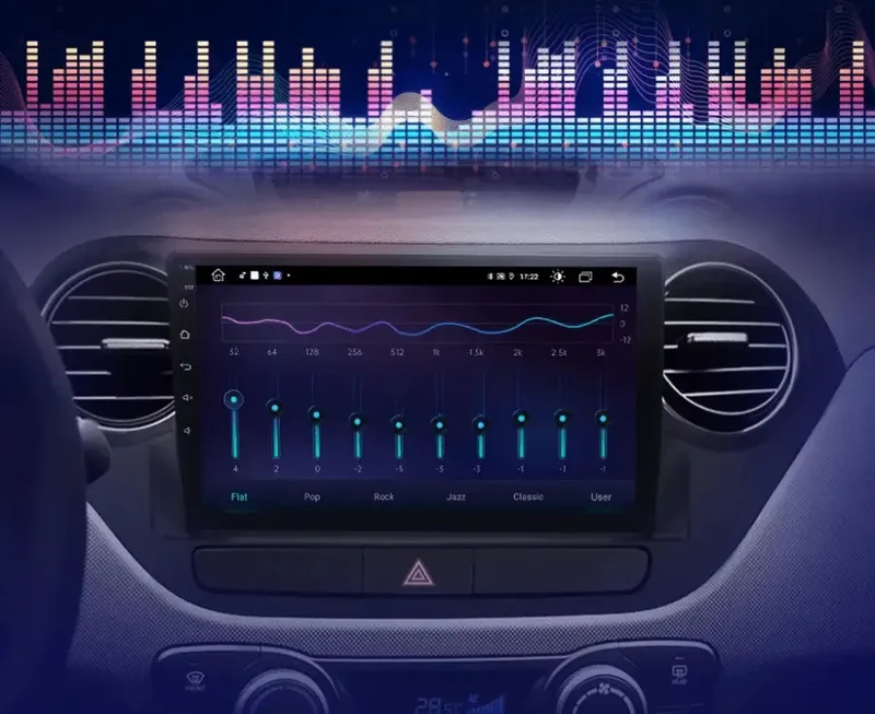 Radio Android do Hyundai Grand i10 (2013-2016) CarPlay Android Auto 4G WiFi GPS DSP