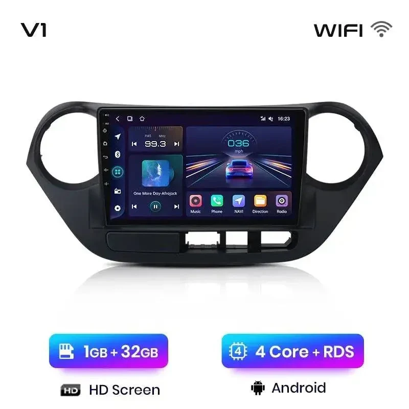 Radio Android do Hyundai Grand i10 (2013-2016) CarPlay Android Auto 4G WiFi GPS DSP