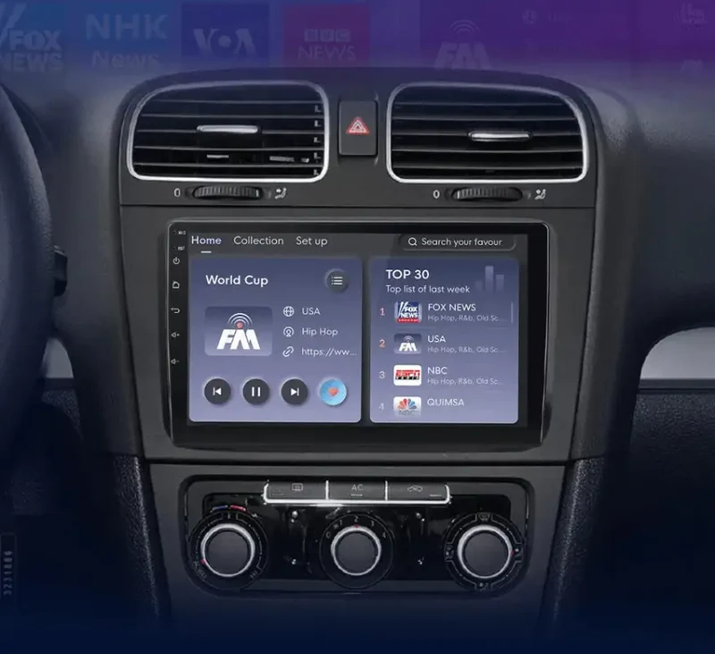 Radio Android do Volkswagen VW Golf VI (2008-2016) CarPlay Android Auto 4G WiFi GPS DSP
