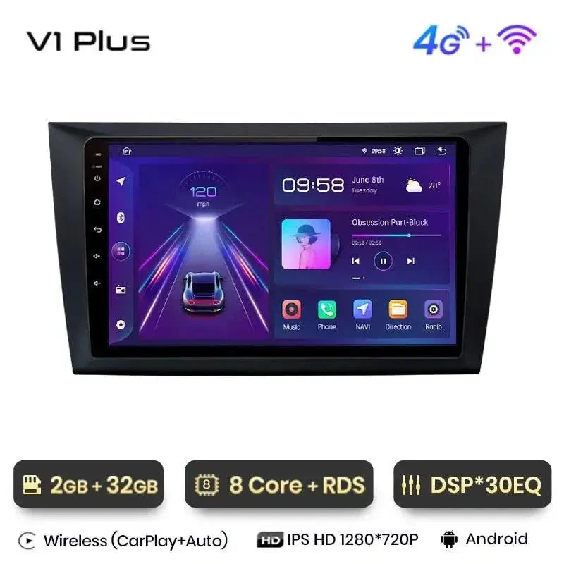 Radio Android do Volkswagen VW Golf VI (2008-2016) CarPlay Android Auto 4G WiFi GPS DSP