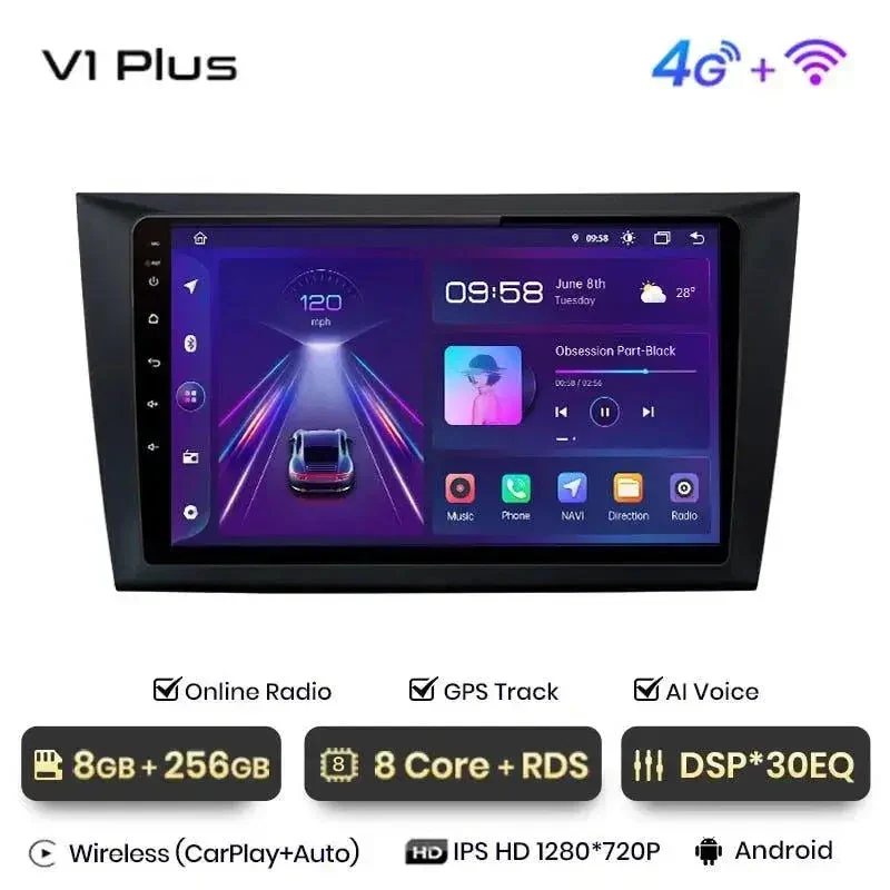 Radio Android do Volkswagen VW Golf VI (2008-2016) CarPlay Android Auto 4G WiFi GPS DSP