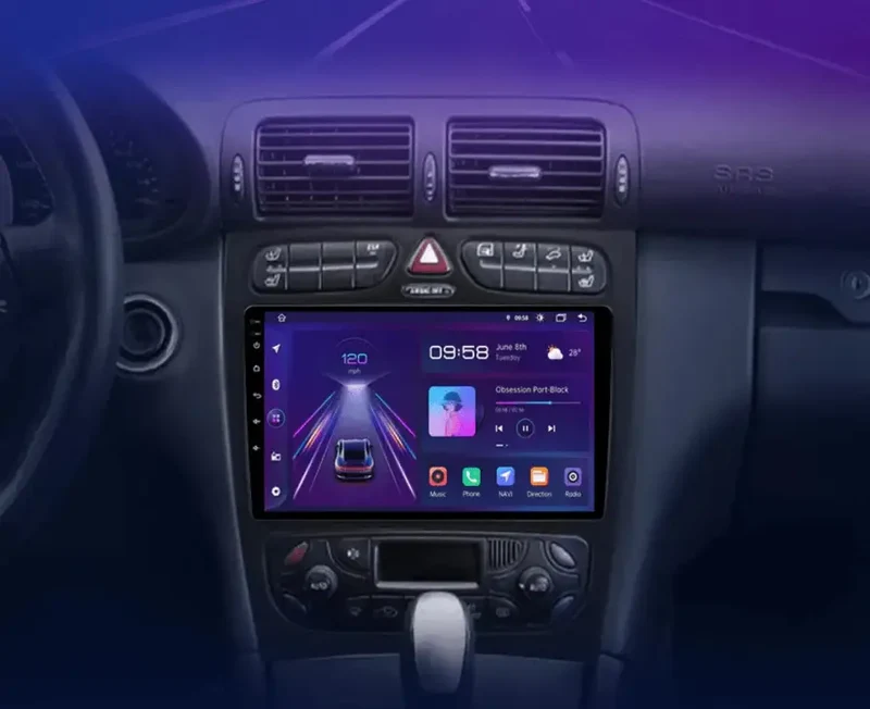 Radio Android do Mercedes-Benz C CLK W203 S203 W209 A209 (2000-2011) CarPlay Android Auto 4G WiFi GPS DSP