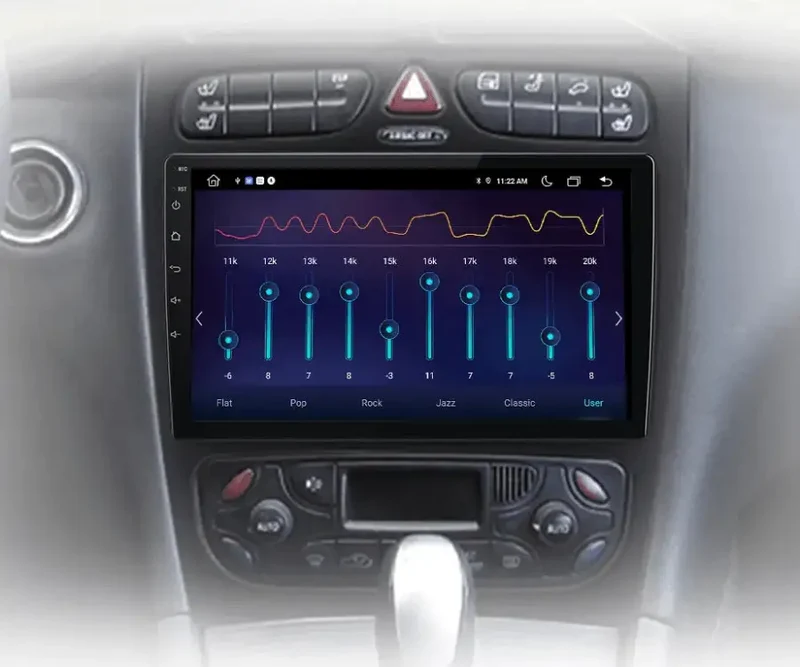 Radio Android do Mercedes-Benz C CLK W203 S203 W209 A209 (2000-2011) CarPlay Android Auto 4G WiFi GPS DSP