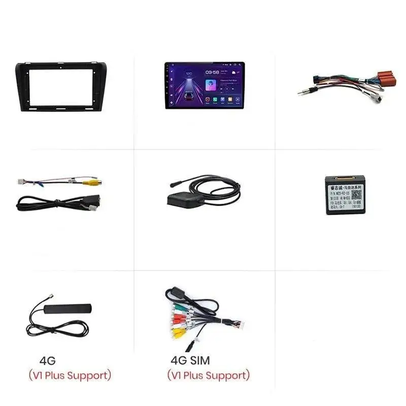 Radio Android do Mazda 3 BK (2004-2013) CarPlay Android Auto 4G WiFi GPS DSP