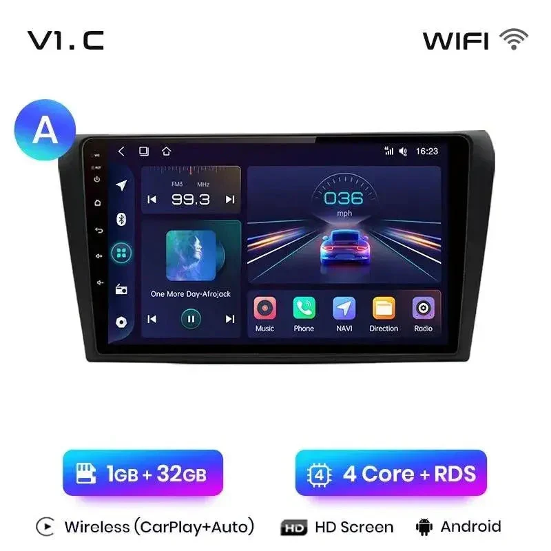 Radio Android do Mazda 3 BK (2004-2013) CarPlay Android Auto 4G WiFi GPS DSP