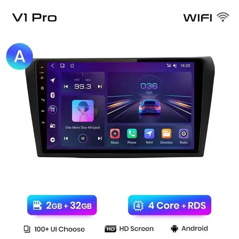 Radio Android do Mazda 3 BK (2004-2013) CarPlay Android Auto 4G WiFi GPS DSP