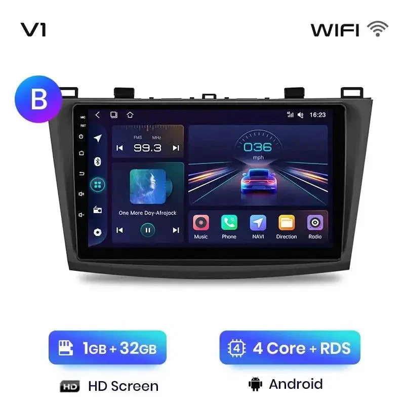 Radio Android do Mazda 3 BK (2004-2013) CarPlay Android Auto 4G WiFi GPS DSP