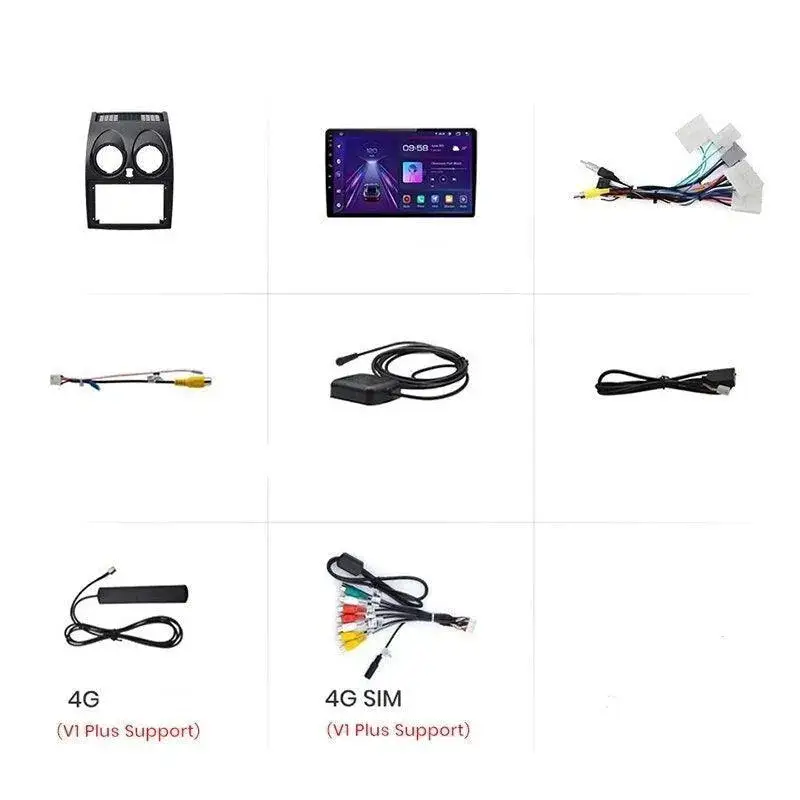 Radio Android do Nissan Qashqai J10 (2006-2013) CarPlay Android Auto 4G WiFi GPS DSP