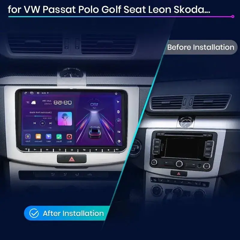 Radio Android do Volkswagen VW Passat B6 Passat B7 CC Tiguan Touran Golf Polo Multimedialne CarPlay Android Auto 4G WiFi GPS DSP