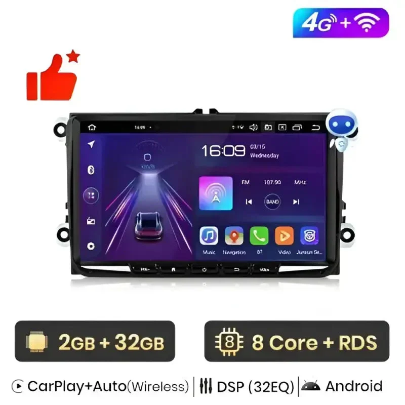 Radio Android do Volkswagen VW Passat B6 Passat B7 CC Tiguan Touran Golf Polo Multimedialne CarPlay Android Auto 4G WiFi GPS DSP