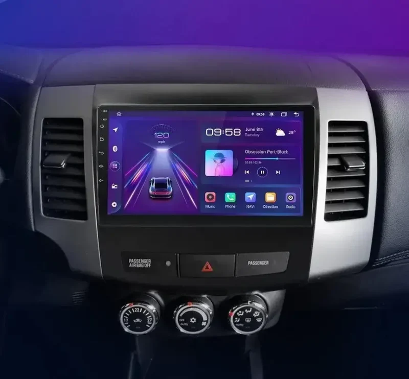 Radio Android do Mitsubishi Outlander XL II Citroen C-Crosser 2007-2012 (2005-2011) CarPlay Android Auto 4G WiFi GPS DSP