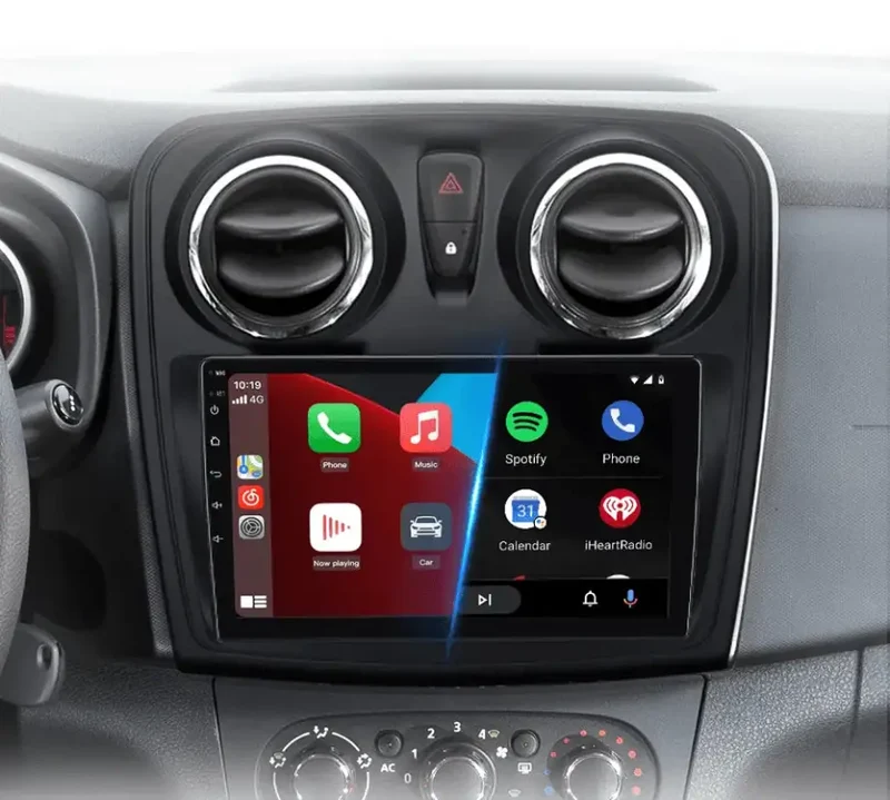 Radio Android do Renault Logan II Sandero (2014-2019) CarPlay Android Auto 4G WiFi GPS DSP