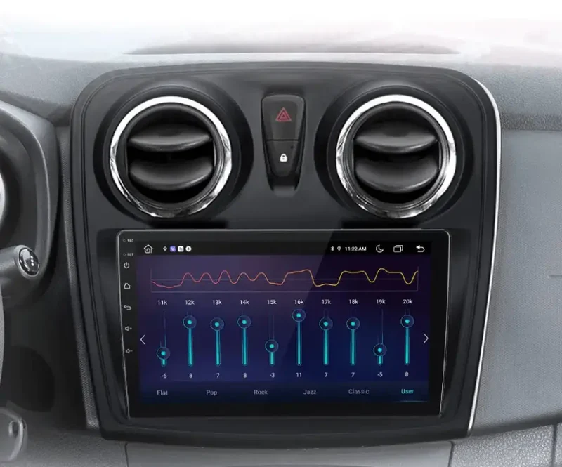 Radio Android do Renault Logan II Sandero (2014-2019) CarPlay Android Auto 4G WiFi GPS DSP