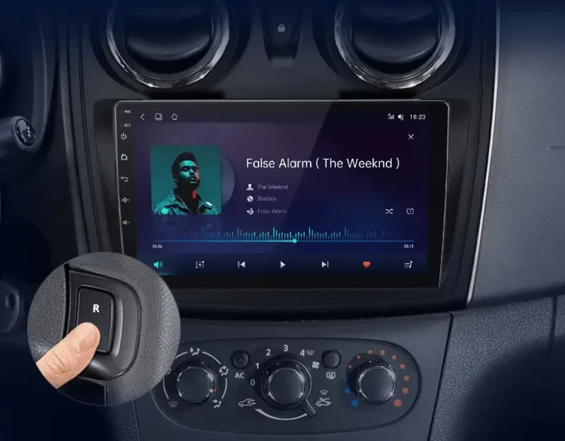 Radio Android do Renault Logan II Sandero (2014-2019) CarPlay Android Auto 4G WiFi GPS DSP