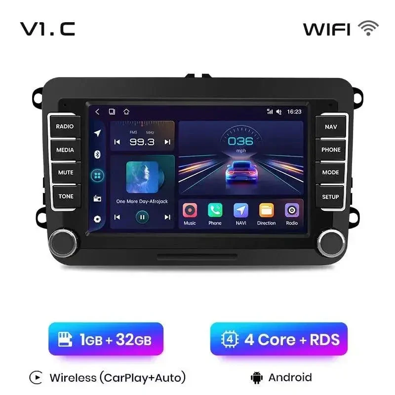 Radio Android do Volkswagen VW Leon Passat B6 Passat B7 Tiguan Touran Golf Polo CarPlay Android Auto 4G WiFi GPS DSP
