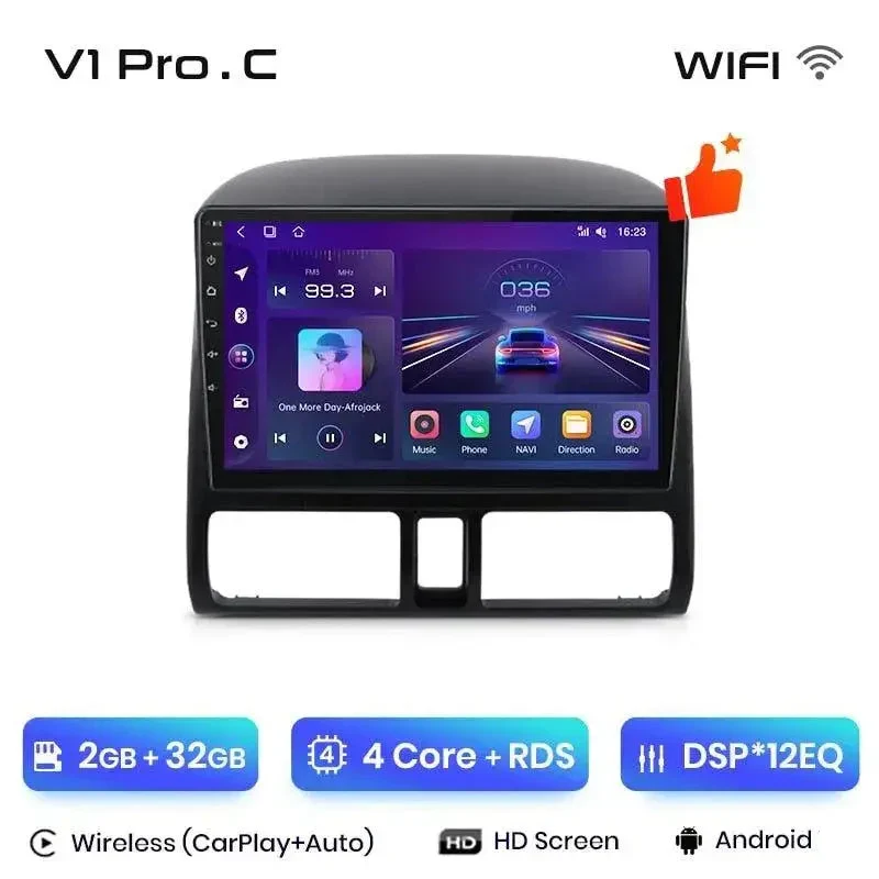 Radio Android do Honda CR-V II (2001-2006) CarPlay Android Auto 4G WiFi GPS DSP