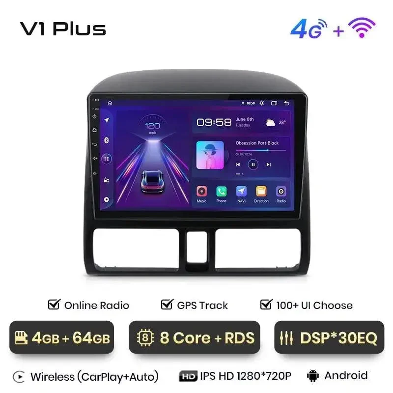Radio Android do Honda CR-V II (2001-2006) CarPlay Android Auto 4G WiFi GPS DSP