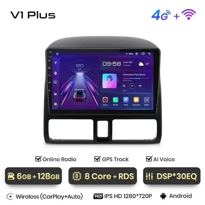 Radio Android do Honda CR-V II (2001-2006) CarPlay Android Auto 4G WiFi GPS DSP