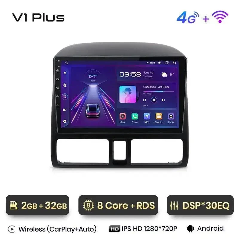 Radio Android do Honda CR-V II (2001-2006) CarPlay Android Auto 4G WiFi GPS DSP