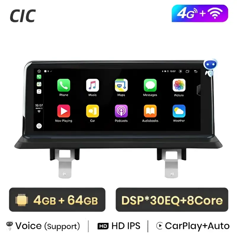 Radio Android do BMW Serii 1 E81 E82 E87 E88 Dedykowany (2005-2012) CarPlay Android Auto 4G WiFi GPS DSP Ekran