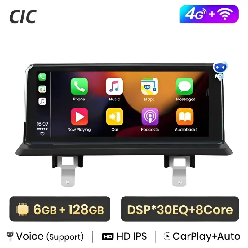 Radio Android do BMW Serii 1 E81 E82 E87 E88 Dedykowany (2005-2012) CarPlay Android Auto 4G WiFi GPS DSP Ekran