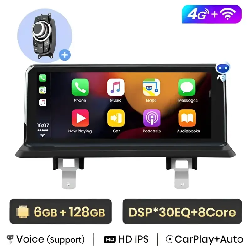 Radio Android do BMW Serii 1 E81 E82 E87 E88 Dedykowany (2005-2012) CarPlay Android Auto 4G WiFi GPS DSP Ekran