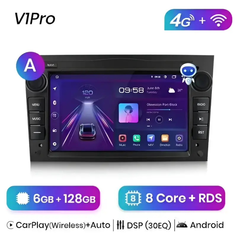 Radio Android do Opel Astra H Vectra C Antara Zafira Corsa C Corsa D Vivaro Meriva CarPlay Android Auto 4G WiFi GPS DSP
