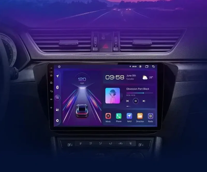 Radio Android do Skoda Superb III (2015-2019) CarPlay Android Auto 4G WiFi GPS DSP